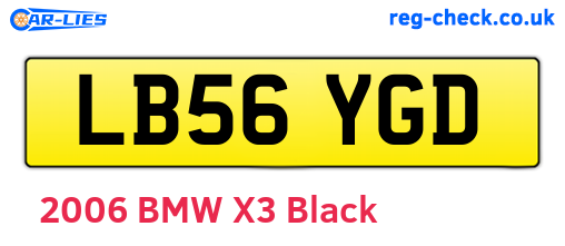 LB56YGD are the vehicle registration plates.