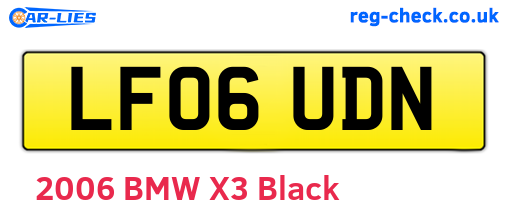LF06UDN are the vehicle registration plates.