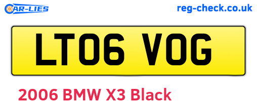 LT06VOG are the vehicle registration plates.