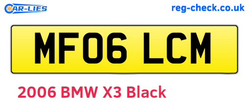 MF06LCM are the vehicle registration plates.