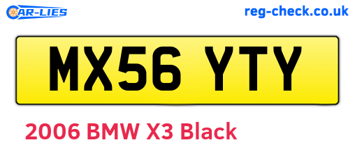 MX56YTY are the vehicle registration plates.