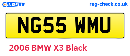 NG55WMU are the vehicle registration plates.