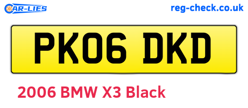 PK06DKD are the vehicle registration plates.