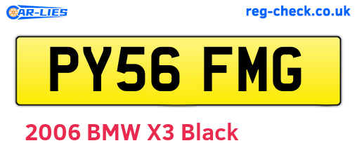 PY56FMG are the vehicle registration plates.