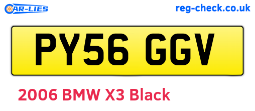PY56GGV are the vehicle registration plates.
