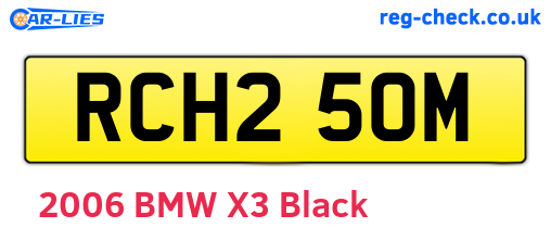 RCH250M are the vehicle registration plates.