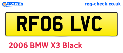 RF06LVC are the vehicle registration plates.