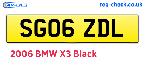 SG06ZDL are the vehicle registration plates.