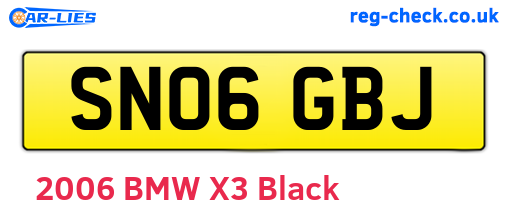 SN06GBJ are the vehicle registration plates.