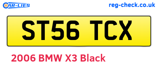 ST56TCX are the vehicle registration plates.