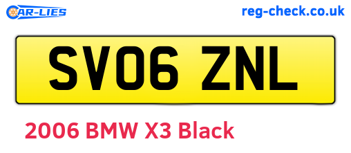 SV06ZNL are the vehicle registration plates.
