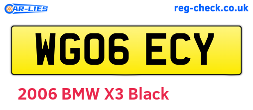 WG06ECY are the vehicle registration plates.