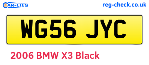 WG56JYC are the vehicle registration plates.