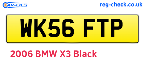 WK56FTP are the vehicle registration plates.