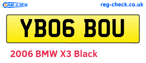 YB06BOU are the vehicle registration plates.
