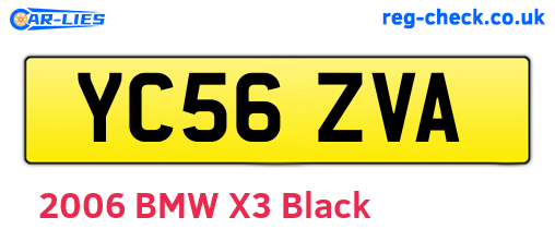 YC56ZVA are the vehicle registration plates.
