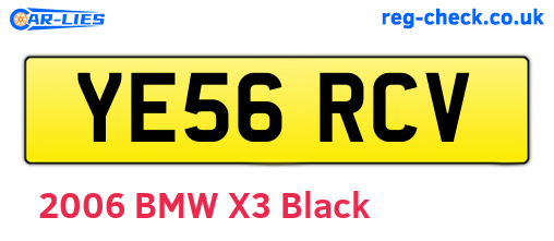 YE56RCV are the vehicle registration plates.