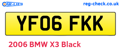 YF06FKK are the vehicle registration plates.
