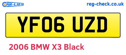 YF06UZD are the vehicle registration plates.