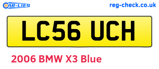 LC56UCH are the vehicle registration plates.
