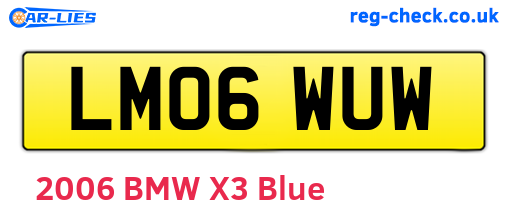 LM06WUW are the vehicle registration plates.