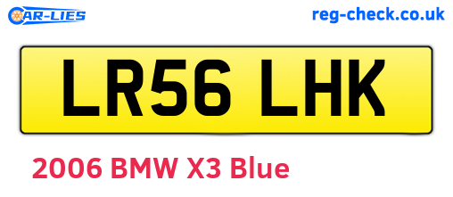 LR56LHK are the vehicle registration plates.