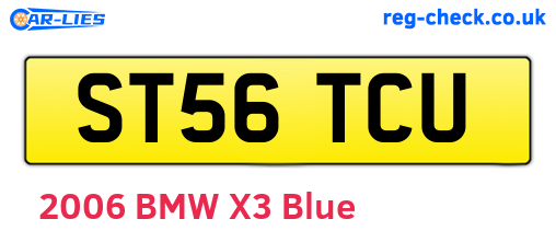 ST56TCU are the vehicle registration plates.
