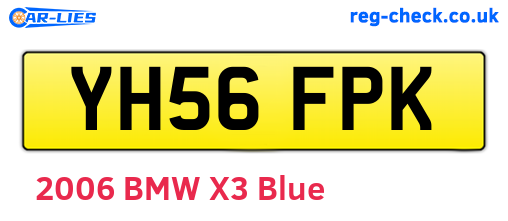 YH56FPK are the vehicle registration plates.