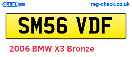 SM56VDF are the vehicle registration plates.