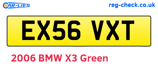 EX56VXT are the vehicle registration plates.