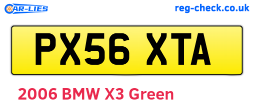 PX56XTA are the vehicle registration plates.