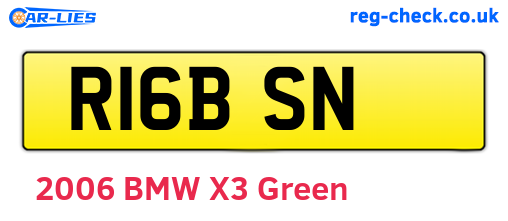 R16BSN are the vehicle registration plates.