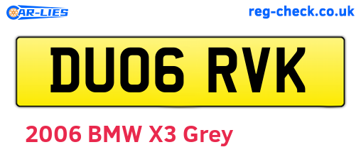 DU06RVK are the vehicle registration plates.