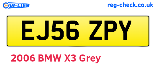 EJ56ZPY are the vehicle registration plates.