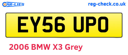 EY56UPO are the vehicle registration plates.