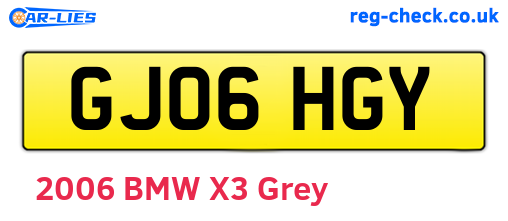 GJ06HGY are the vehicle registration plates.
