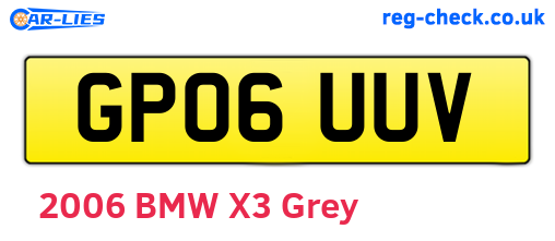 GP06UUV are the vehicle registration plates.