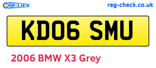 KD06SMU are the vehicle registration plates.
