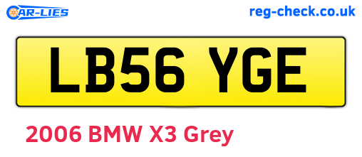 LB56YGE are the vehicle registration plates.