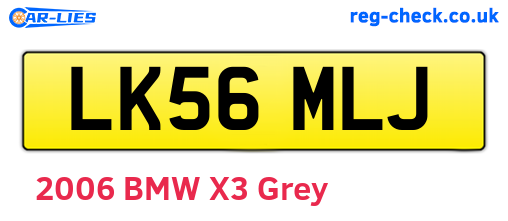 LK56MLJ are the vehicle registration plates.