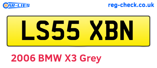 LS55XBN are the vehicle registration plates.