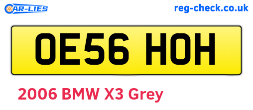 OE56HOH are the vehicle registration plates.