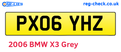 PX06YHZ are the vehicle registration plates.