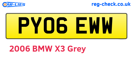 PY06EWW are the vehicle registration plates.