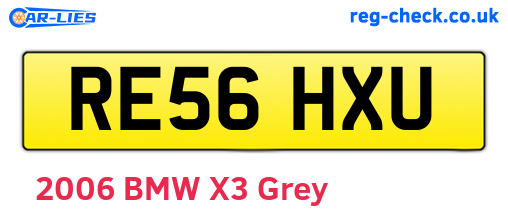 RE56HXU are the vehicle registration plates.