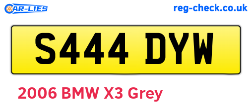 S444DYW are the vehicle registration plates.