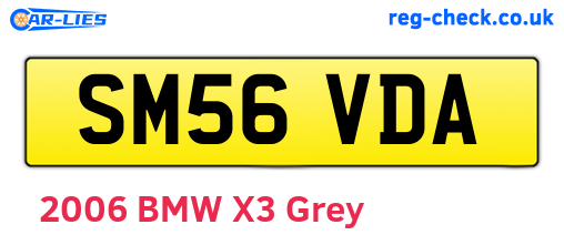 SM56VDA are the vehicle registration plates.