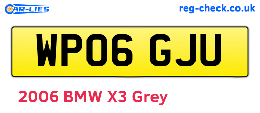 WP06GJU are the vehicle registration plates.
