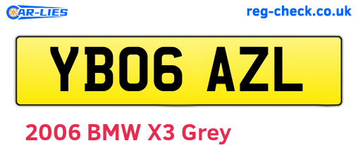 YB06AZL are the vehicle registration plates.