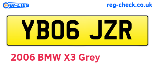 YB06JZR are the vehicle registration plates.